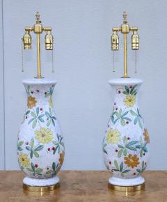  Bitossi 1960s Bitossi Pottery Table Lamps With Brass Hardware - 4597430