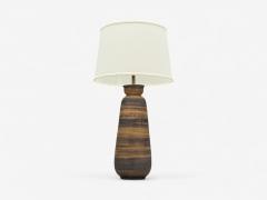  Bitossi Aldo Londi Bitossi Ceramic Brass Table Lamp Italy 1950s - 4346509