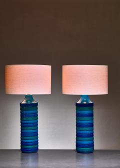 Bitossi Aldo Londi pair of large ceramic table lamps for Bitossi Italy 1960s - 1047738