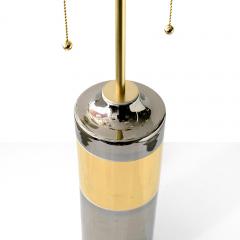  Bitossi BITOSSI BERGBOMS GLAZED EARTHENWARE TABLE LAMP SILVER GOLD SWEDEN 1960 - 3407033