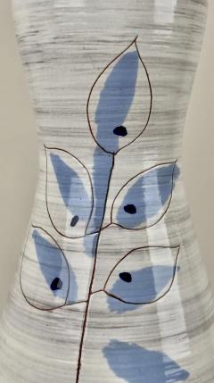 Bitossi Bitossi Artsian Ceramic Table Lamp with Blue Leaves Design - 3519513
