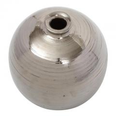  Bitossi Bitossi Ball Vase Ceramic Brushed Metallic Platinum Luster - 2743953