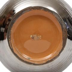  Bitossi Bitossi Ball Vase Ceramic Brushed Metallic Platinum Luster - 2743956