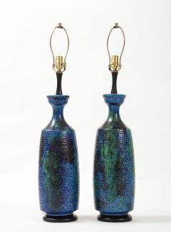  Bitossi Bitossi Blue Green Black Ceramic Lamps - 2132315