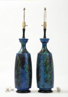  Bitossi Bitossi Blue Green Black Ceramic Lamps - 2132317