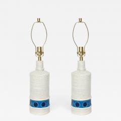  Bitossi Bitossi Bone White Blue Ceramic Lamps - 761805