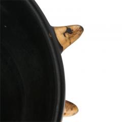  Bitossi Bitossi Bowl Ceramic Black with Gold Spikes Signed - 2833737