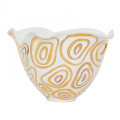  Bitossi Bitossi Bowl White and Gold Abstract Signed - 2744102