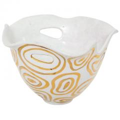  Bitossi Bitossi Bowl White and Gold Abstract Signed - 2744103