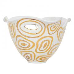  Bitossi Bitossi Bowl White and Gold Abstract Signed - 2744107