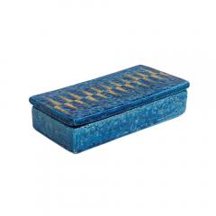  Bitossi Bitossi Box Ceramic Blue Gold Geometric Signed - 2850772