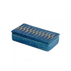  Bitossi Bitossi Box Ceramic Blue Gold Geometric Signed - 2850773