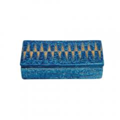 Bitossi Bitossi Box Ceramic Blue Gold Geometric Signed - 2850774