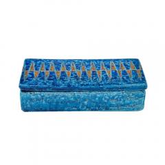 Bitossi Bitossi Box Ceramic Blue Gold Geometric Signed - 2850778
