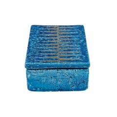  Bitossi Bitossi Box Ceramic Blue Gold Geometric Signed - 2850781