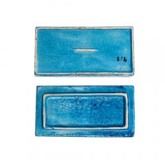  Bitossi Bitossi Box Ceramic Blue Gold Geometric Signed - 2850786