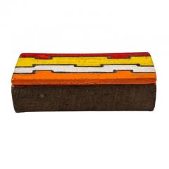  Bitossi Bitossi Box Ceramic Geometric Red Yellow White Orange Signed - 2833782