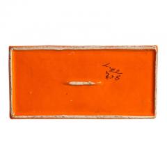  Bitossi Bitossi Box Ceramic Orange and Gold Geometric Signed - 2744020