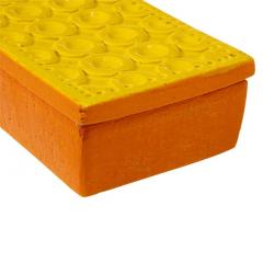  Bitossi Bitossi Box Ceramic Yellow and Orange Geometric Signed - 2788805