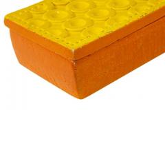  Bitossi Bitossi Box Ceramic Yellow and Orange Geometric Signed - 2788806