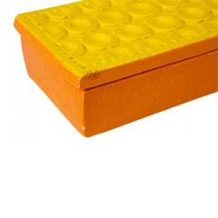  Bitossi Bitossi Box Ceramic Yellow and Orange Geometric Signed - 2788808