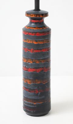  Bitossi Bitossi Burnt Orange Gunmetal Striped Lamp - 4807482