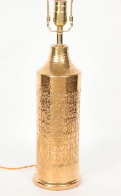  Bitossi Bitossi Gold Glazed Incised Ceramic Lamps - 884535