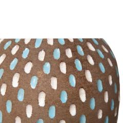  Bitossi Bitossi Lamp Ceramic Brown White Blue Speckled Signed - 2844456