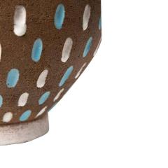  Bitossi Bitossi Lamp Ceramic Brown White Blue Speckled Signed - 2844458