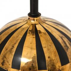  Bitossi Bitossi Lamp Ceramic Metallic Gold and Black Stripes Signed - 2777083