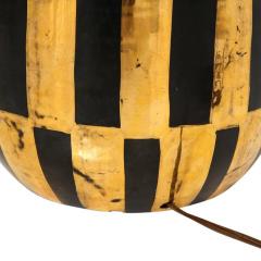  Bitossi Bitossi Lamp Ceramic Metallic Gold and Black Stripes Signed - 2777084