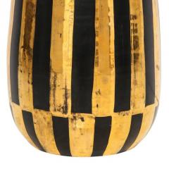  Bitossi Bitossi Lamp Ceramic Metallic Gold and Black Stripes Signed - 2777085