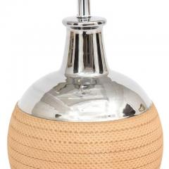  Bitossi Bitossi Lamp Ceramic Metallic Silver Chrome Textured Honeycomb - 2765639