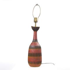  Bitossi Bitossi Mid Century Italian Red Striped Lamp - 3936751