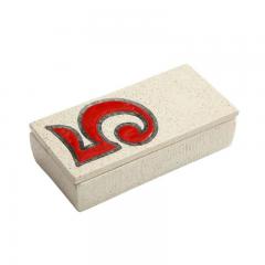  Bitossi Bitossi Number 5 Box Ceramic Red White Signed - 2842148