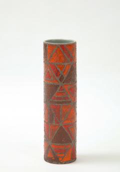  Bitossi Bitossi Raymor Orange Mosaic Vase - 2160546