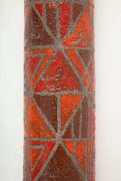  Bitossi Bitossi Raymor Orange Mosaic Vase - 2160550