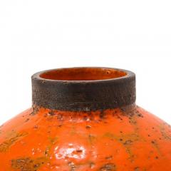  Bitossi Bitossi Raymor Vase Ceramic Orange Brown Signed - 2743760