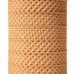  Bitossi Bitossi Raymor Vase Ceramic White Impressed Terracotta Honeycomb Signed - 2743153