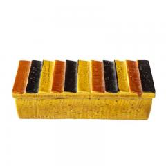  Bitossi Bitossi Rosenthal Netter Box Ceramic Stripes Orange Black Yellow Signed - 2842419