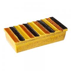  Bitossi Bitossi Rosenthal Netter Box Ceramic Stripes Orange Black Yellow Signed - 2842420