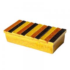  Bitossi Bitossi Rosenthal Netter Box Ceramic Stripes Orange Black Yellow Signed - 2842421