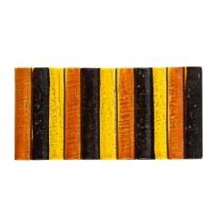  Bitossi Bitossi Rosenthal Netter Box Ceramic Stripes Orange Black Yellow Signed - 2842424