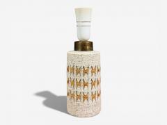  Bitossi Bitossi Table Lamp Chamotte Clay Gold Leaf Italy 1960s - 4476042