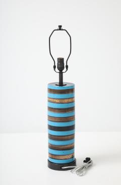  Bitossi Bitossi Turquoise Gold Striped Lamp - 4807452