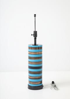  Bitossi Bitossi Turquoise Gold Striped Lamp - 4807453