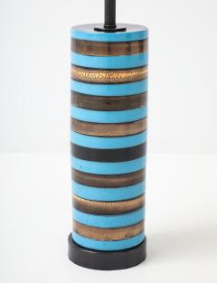  Bitossi Bitossi Turquoise Gold Striped Lamp - 4807455