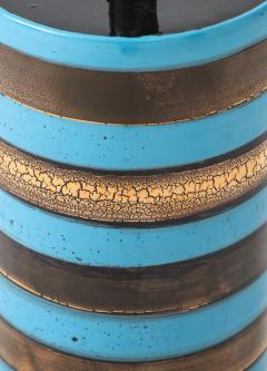  Bitossi Bitossi Turquoise Gold Striped Lamp - 4807456
