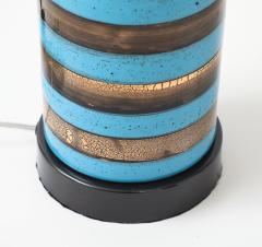 Bitossi Bitossi Turquoise Gold Striped Lamp - 4807458