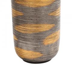  Bitossi Bitossi Vase Ceramic Abstract Brushed Metallic Gold Platinum - 3535743